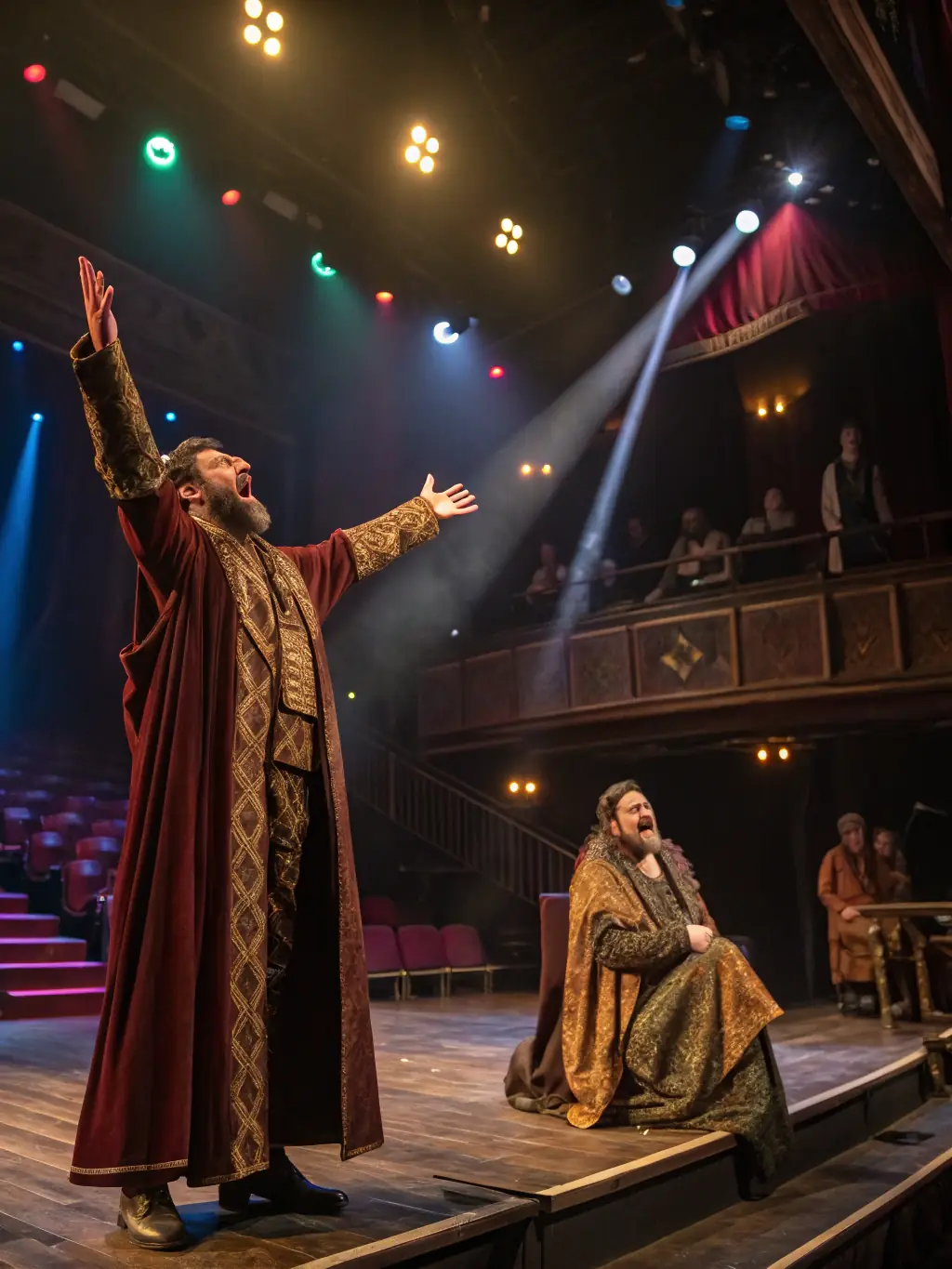 An image of a past theatrical performance by Cie Point du Jour, capturing the emotional depth and artistic expression conveyed through their storytelling.